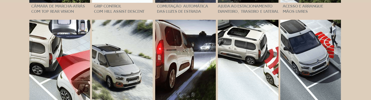 Tecnologias de ajuda à condução (câmara de marcha atrás com top rear vision, grip control com hill assist, comutação automática das luzes de estrada, ajuda ao estacionamento dianteiro,lateral e traseiro, acesso e arranque mãos livres)